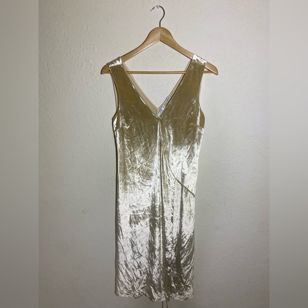 Vince Gold Suede Wrap Dress ( XS‎ )